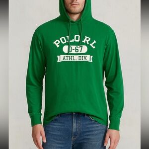 Polo by Ralph Lauren Athletic Green Hoodie Size XL Cotton